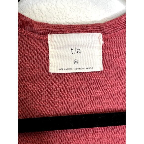 Anthropologie T.LA Oversized Red Open Front Cardigan Sweater Size XS - Picture 9 of 12